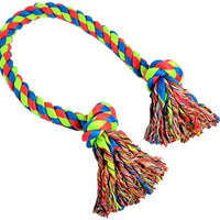 Petface Toyz King Size Tug & Pull Rope Dog Toy Tugger with Knotted Ends Interactive Play (135cm/55)